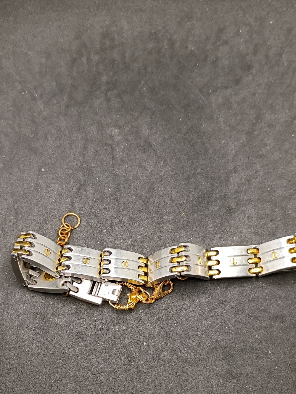 Two-Tone Silver and Gold Link Necklace for Men